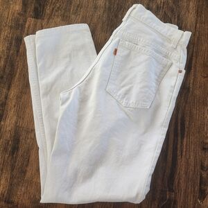 Vintage 90s Levis 951 Orange Tab Womens White Relaxed Tapered Jeans, Sz 10